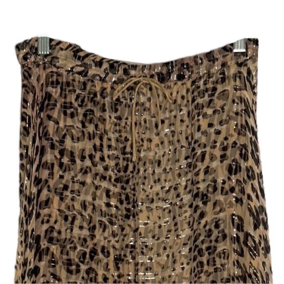 Sterling Styles Reversible Animal Print Metallic Midi Skirt 2X/3X Boho Leopard - Picture 6 of 10